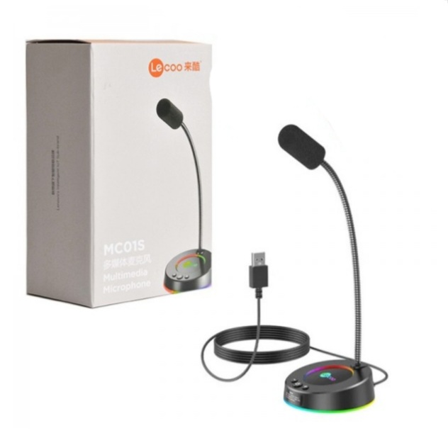 میکروفن رومیزی مولتی مدیا RGB دار لکو مدل MC01S
