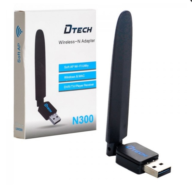 دانگل wifi شبکه USB آنتن دار دی تک مدل UW300